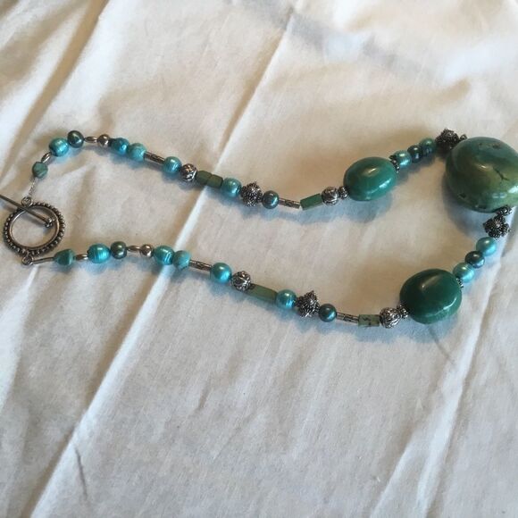 NWOT. Sterling Silver Turquoise Necklace - Picture 1 of 11